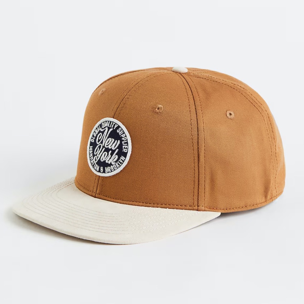 New York Baseball Hat -Tan / Dark Born-ish and Cream Hat - New!